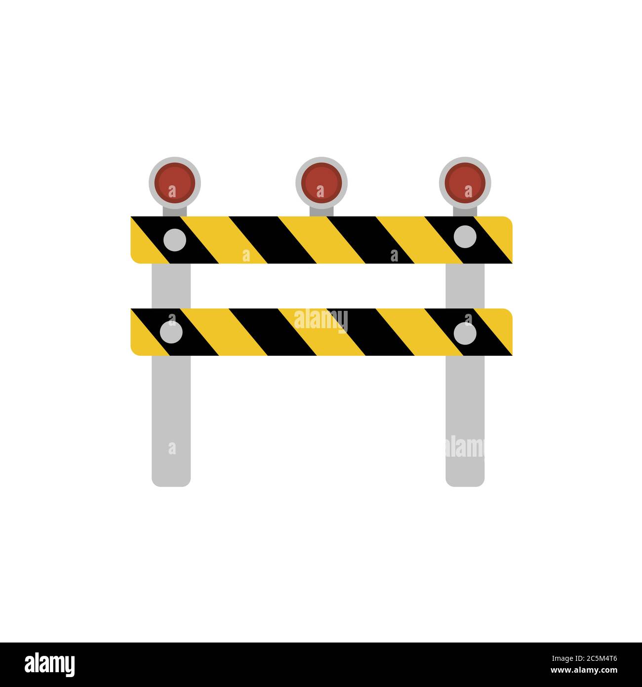 Panneau travaux de route, en construction sur fond blanc. Illustration vectorielle de style plat tendance. SPE 10. Illustration de Vecteur