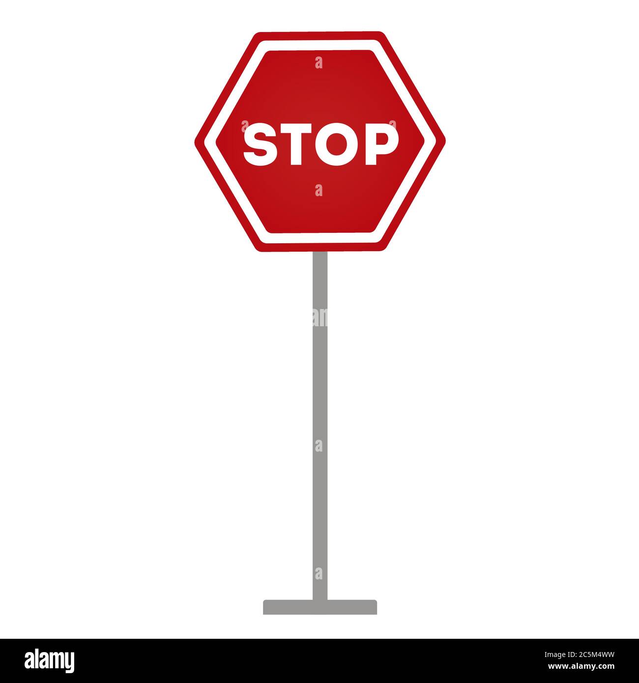 Stop Sign On fond blanc. Illustration vectorielle de style plat tendance. ESP 10. Illustration de Vecteur