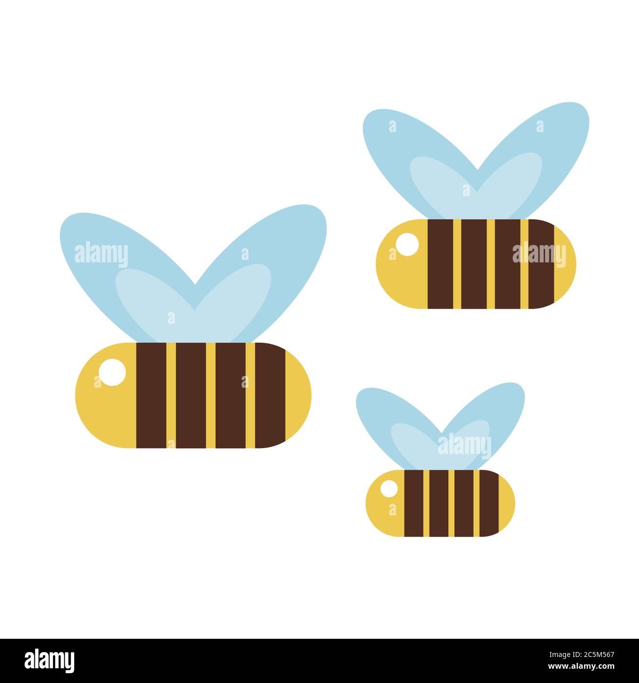 Icône abeille sur fond blanc. Illustration vectorielle de style plat tendance. SPE 10. Illustration de Vecteur