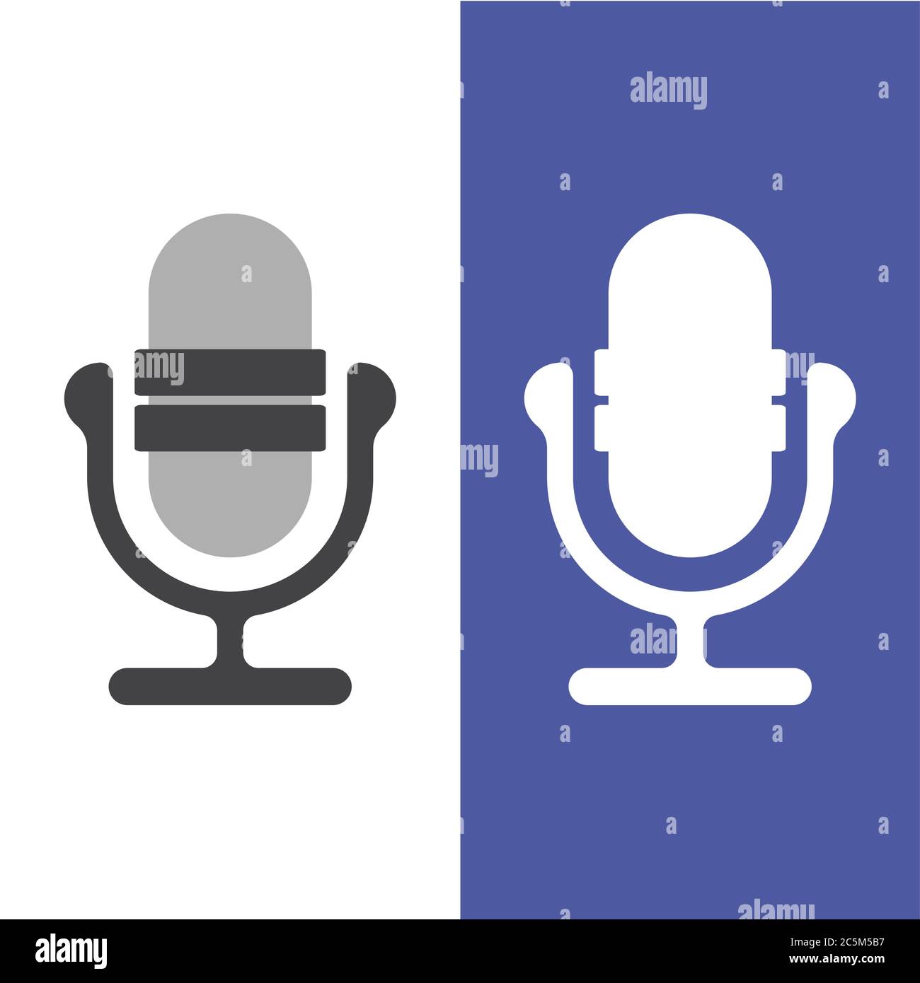 Icône de microphone sur fond blanc. Illustration vectorielle de style plat tendance. SPE 10 Illustration de Vecteur