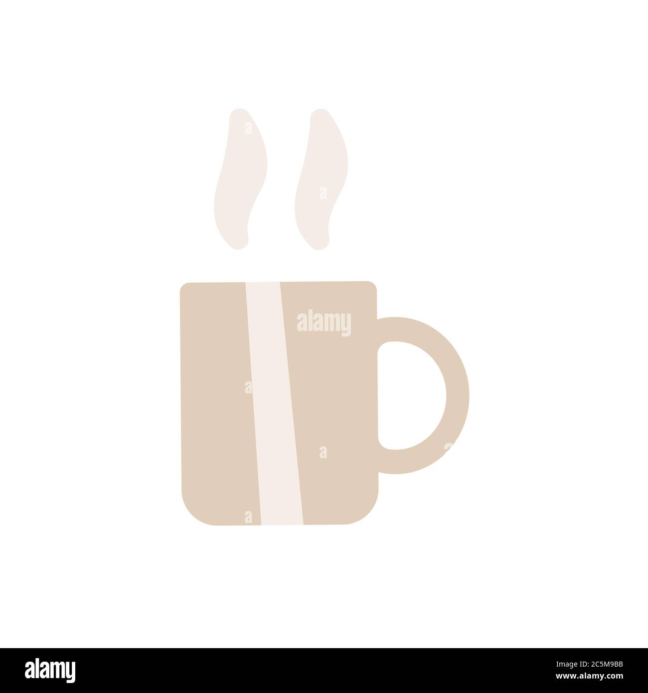 Hot Cup pour le thé et le café sur fond blanc. Style plat tendance pour le design graphique, site Web. Illustration vectorielle EPS 10. Illustration de Vecteur
