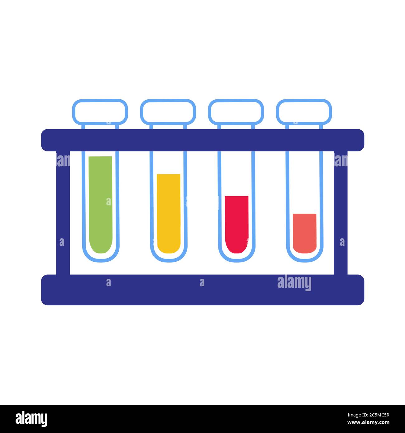 Équipement de laboratoire chimique sur fond blanc. Illustration vectorielle. SPE 10. Illustration de Vecteur