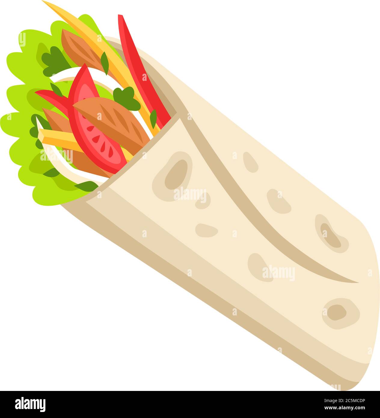 Sandwich. Sous-plat de meatball, envelopper et traditionnel jambon et fromage sur le pain grillé. Jeu d'illustrations vectorielles. Illustration de Vecteur