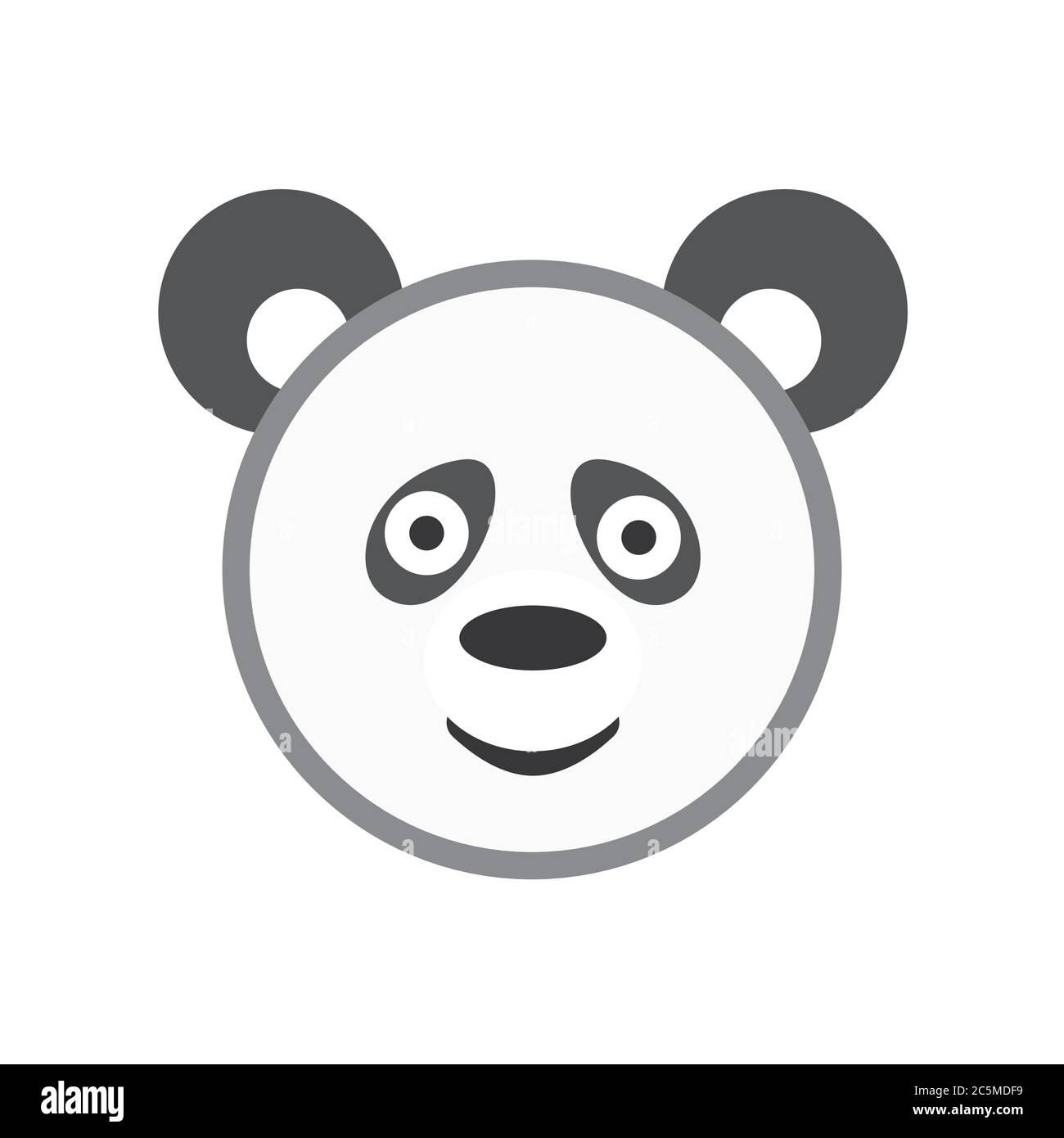 Tête d'animal de Panda sur fond blanc. Illustration vectorielle EPS 10. Illustration de Vecteur