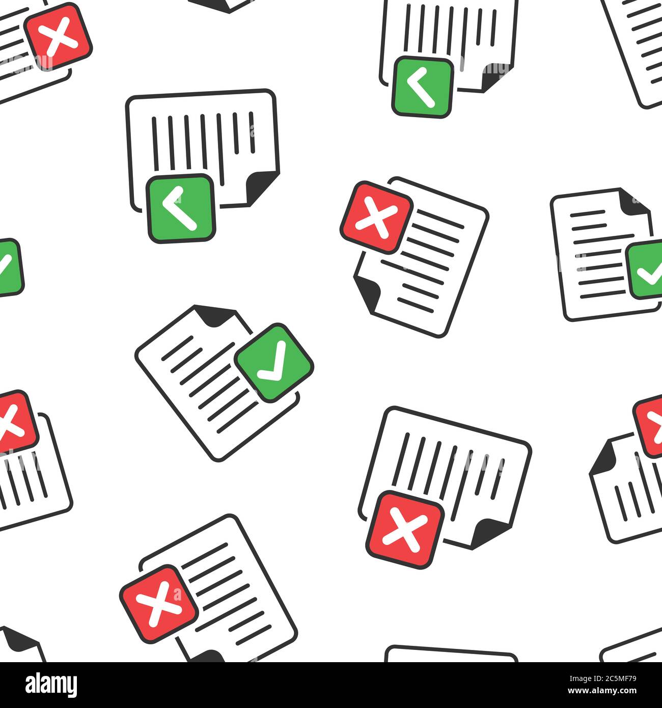 Icône accepter le document en style déplié. Rejeter l'illustration vectorielle sur fond blanc isolé. Cochez la case message modèle transparent business concept. Illustration de Vecteur