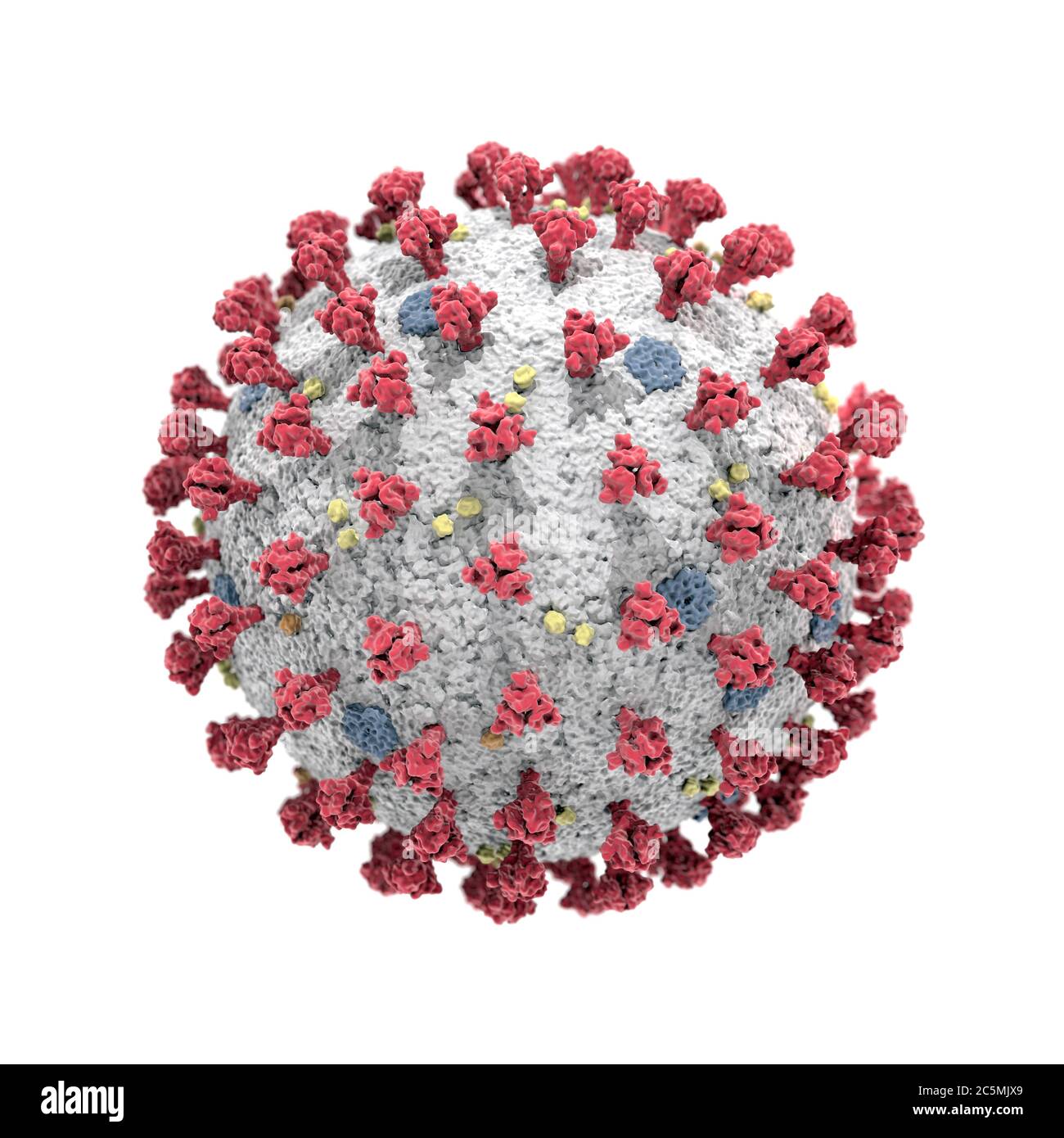 Visualisation 3D microscopique du virus Covid-19 Corona Banque D'Images