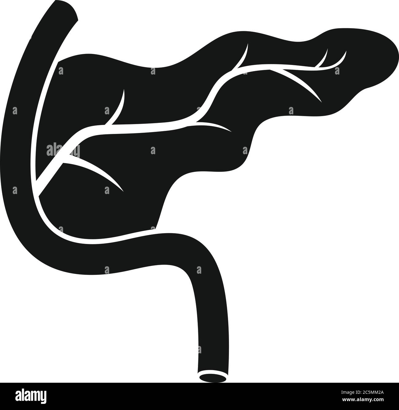 Icône pancréas. Illustration simple de l'icône du vecteur pancréatique pour la conception de sites Web isolée sur fond blanc Illustration de Vecteur
