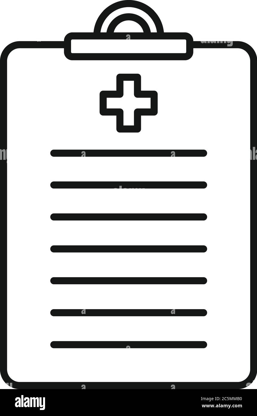 Icône de carte patient endocrinologue. Contour de l'icône de vecteur de carte patient endocrinologue pour la conception de sites Web isolée sur fond blanc Illustration de Vecteur