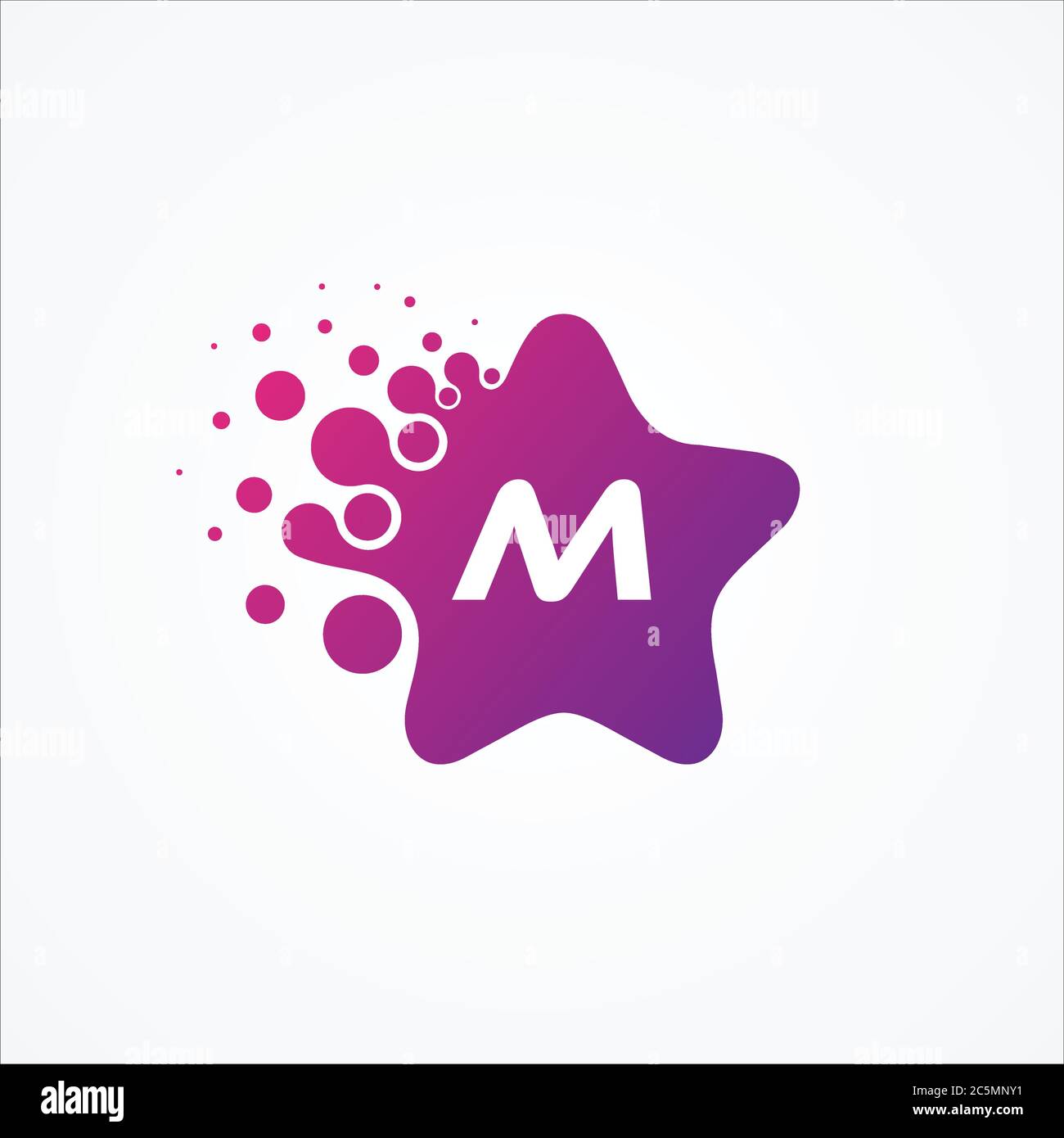 Vecteur étoiles pixel pour la technologie symbole lettre M design minimaliste. Lettre M pour votre meilleur symbole commercial. Illustration vectorielle EPS.8 EPS.10 Illustration de Vecteur