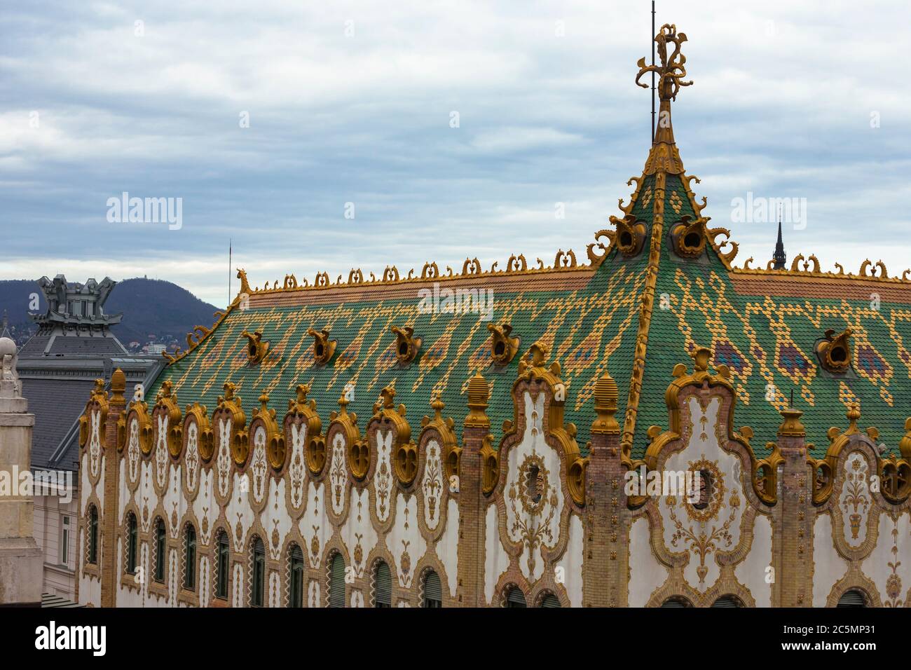 Détails architecturaux du Trésor de l'État hongrois, Hold utca, Lipótváros, Budapest, Hongrie Banque D'Images