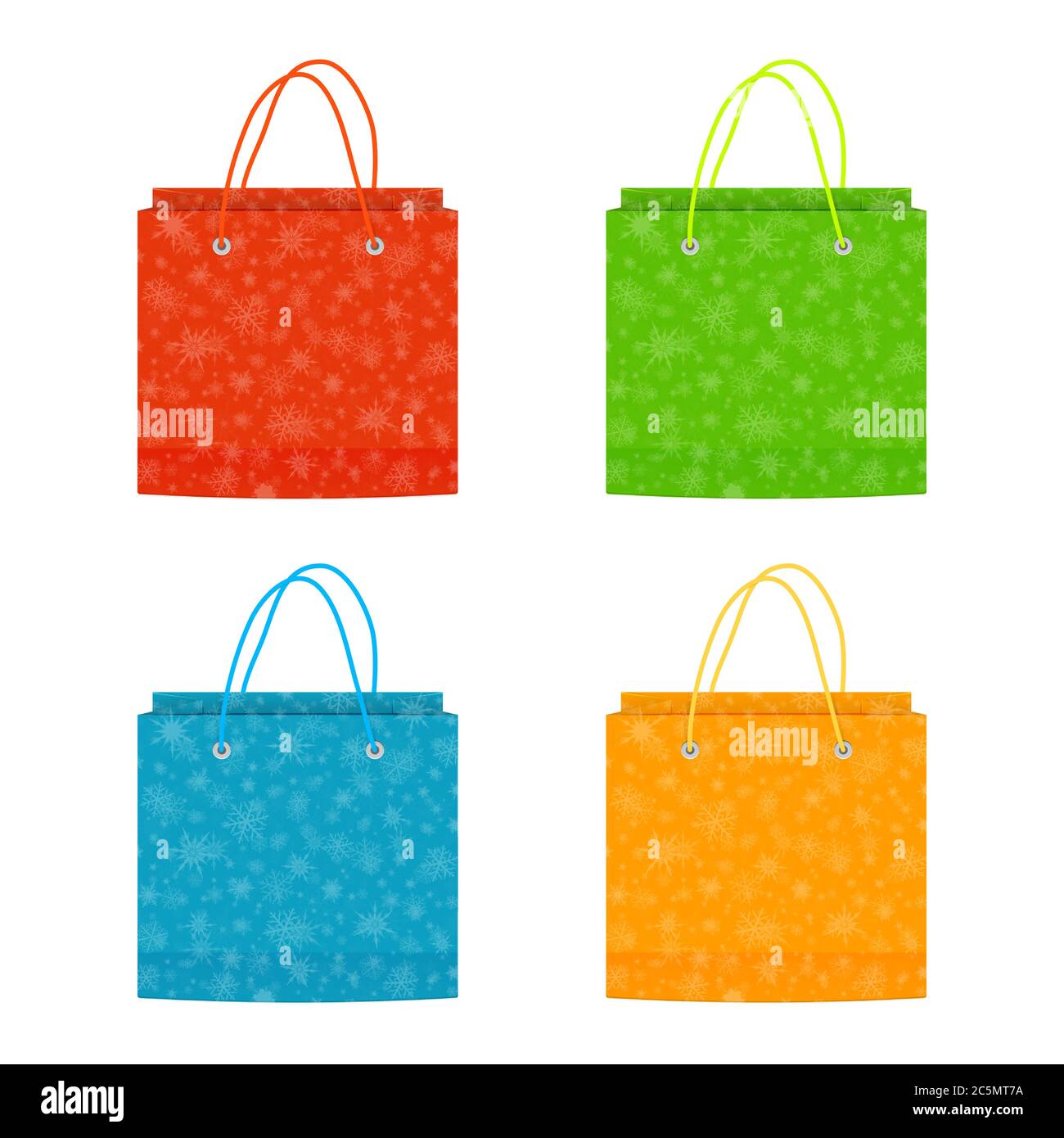 Sacs en papier colorés de noël isolés sur fond noir vectoriel Illustration de Vecteur