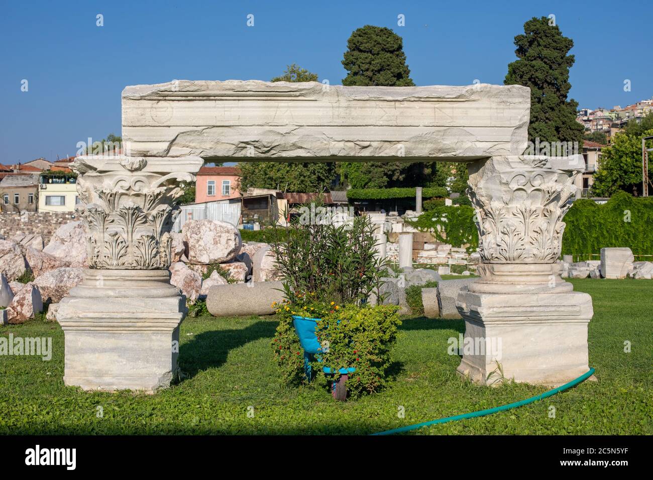 L'Agora de Smyrna, ou Agora de İzmir, est une ancienne agora romaine située à Smyrna. Banque D'Images