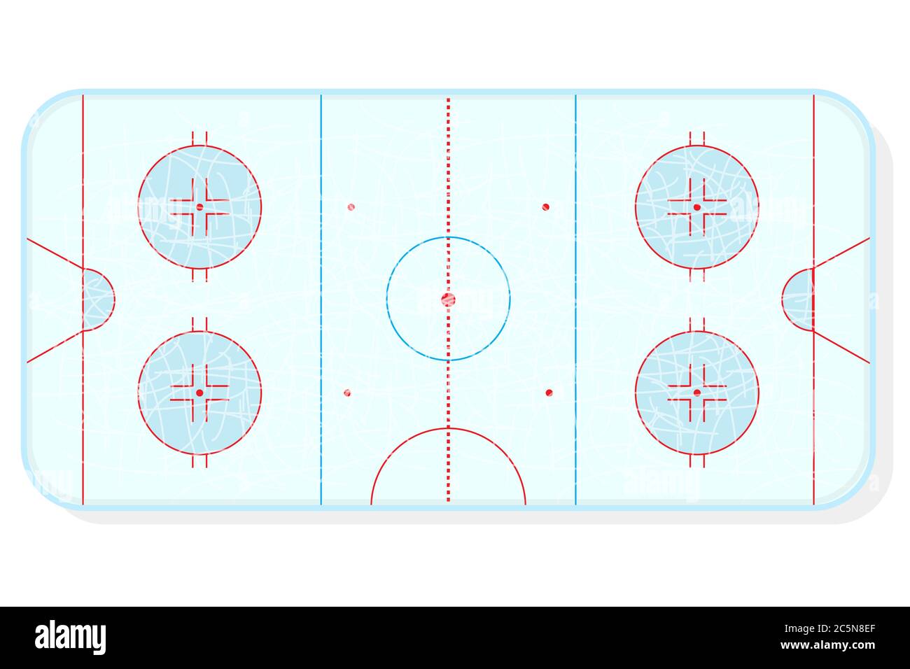 Disposition de fond de l'illustration vectorielle de la patinoire de hockey Illustration de Vecteur