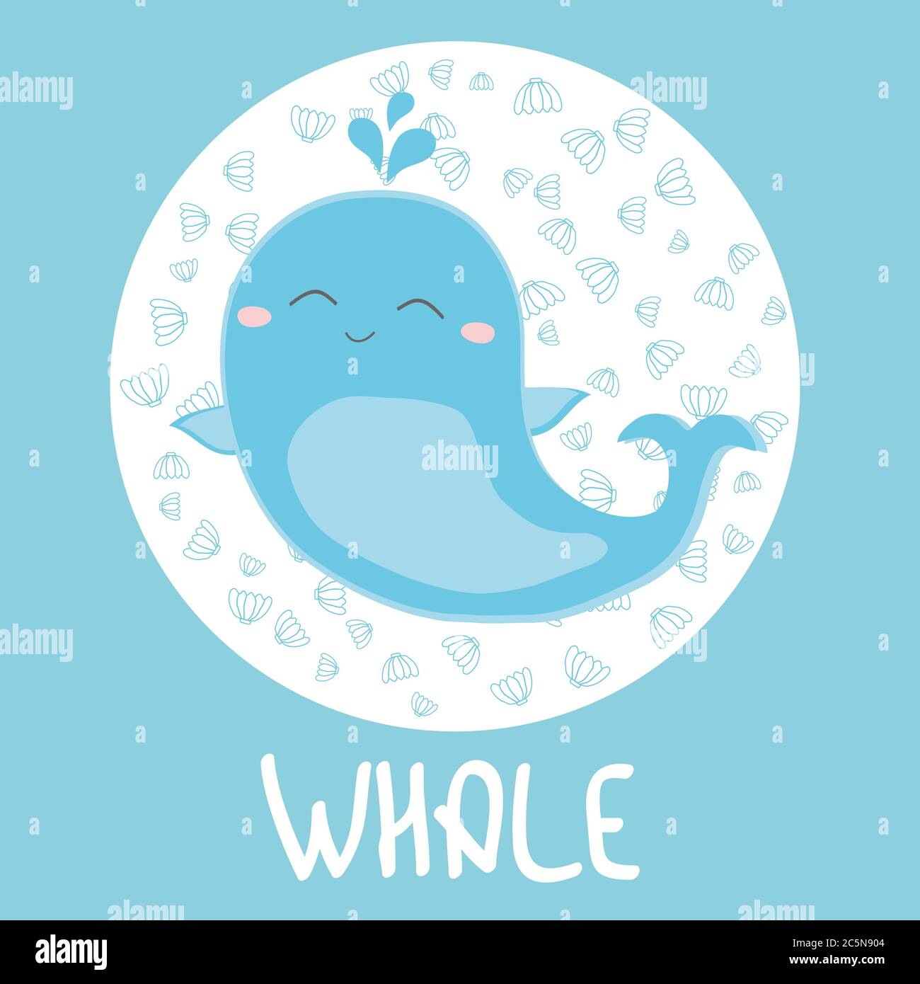 Motif baleine mignon sous l'eau sans coutures Illustration de Vecteur