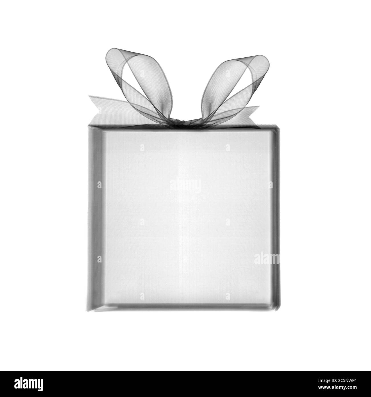 Boîte cadeau vide, rayons X. Banque D'Images