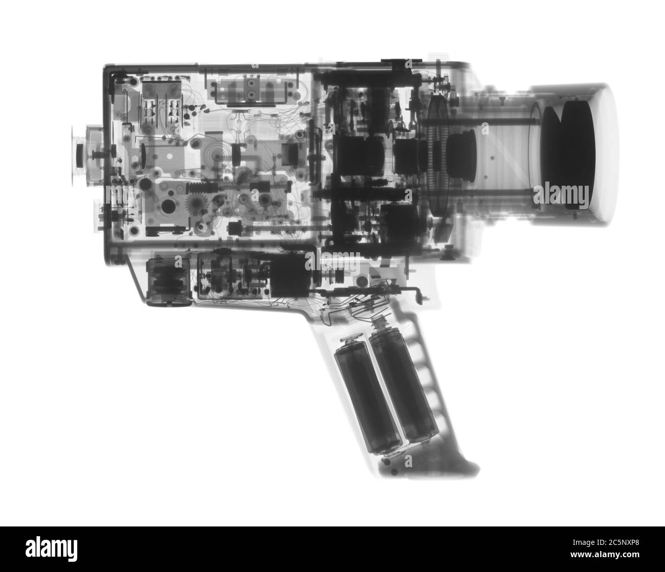 Caméra vidéo Super 8, rayons X. Banque D'Images