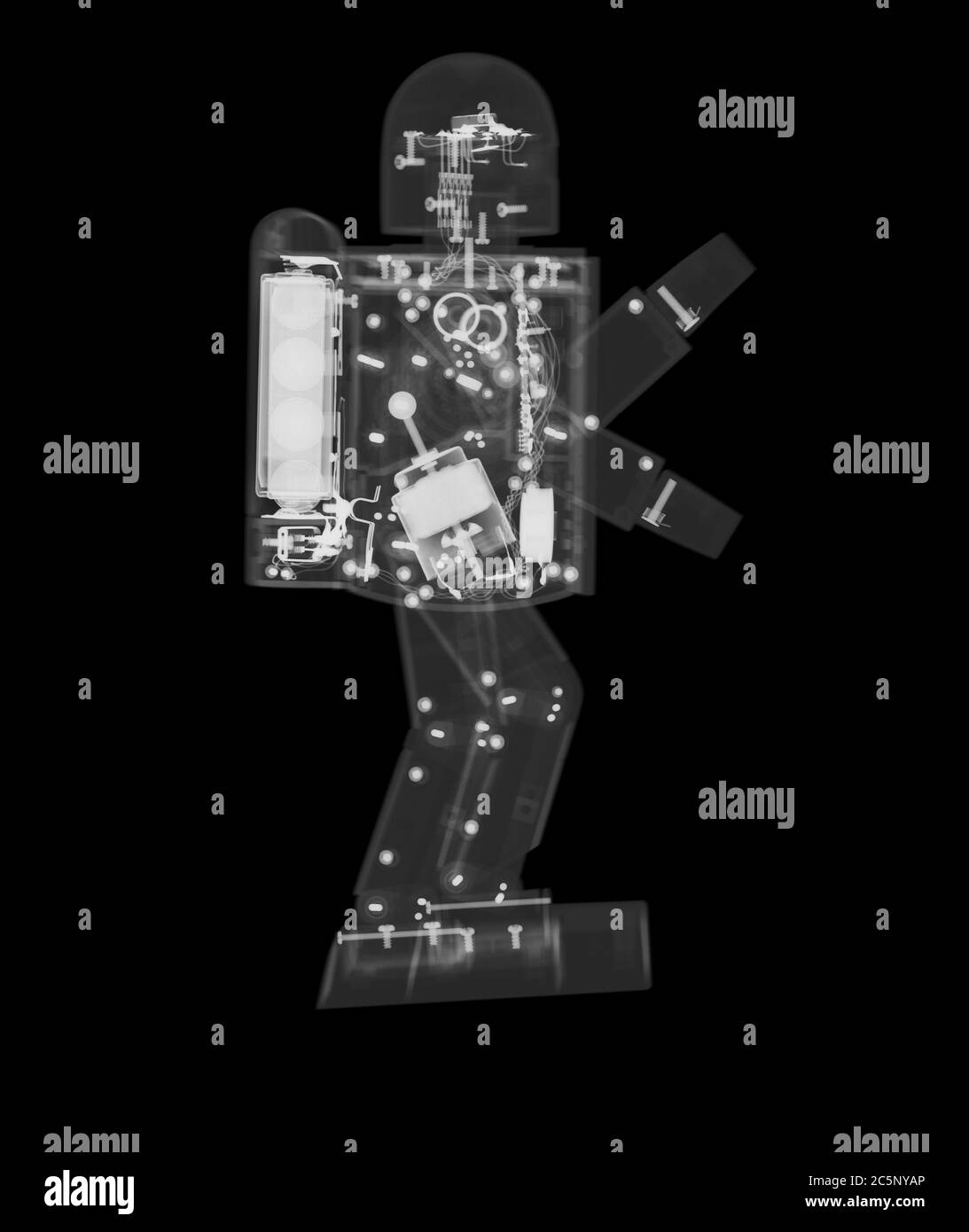 Robot jouet, X-ray. Banque D'Images