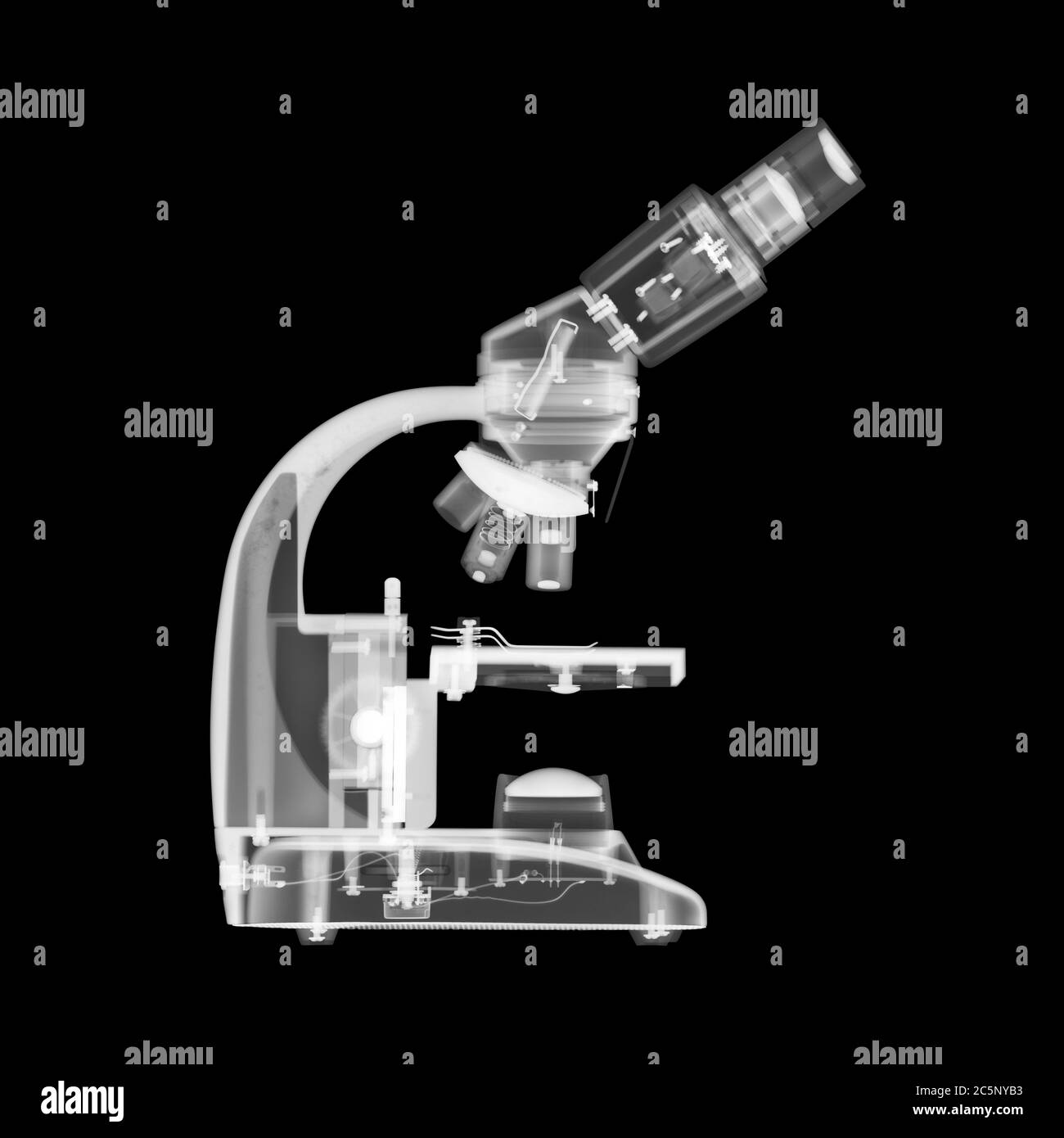 Microscope, rayons X. Banque D'Images