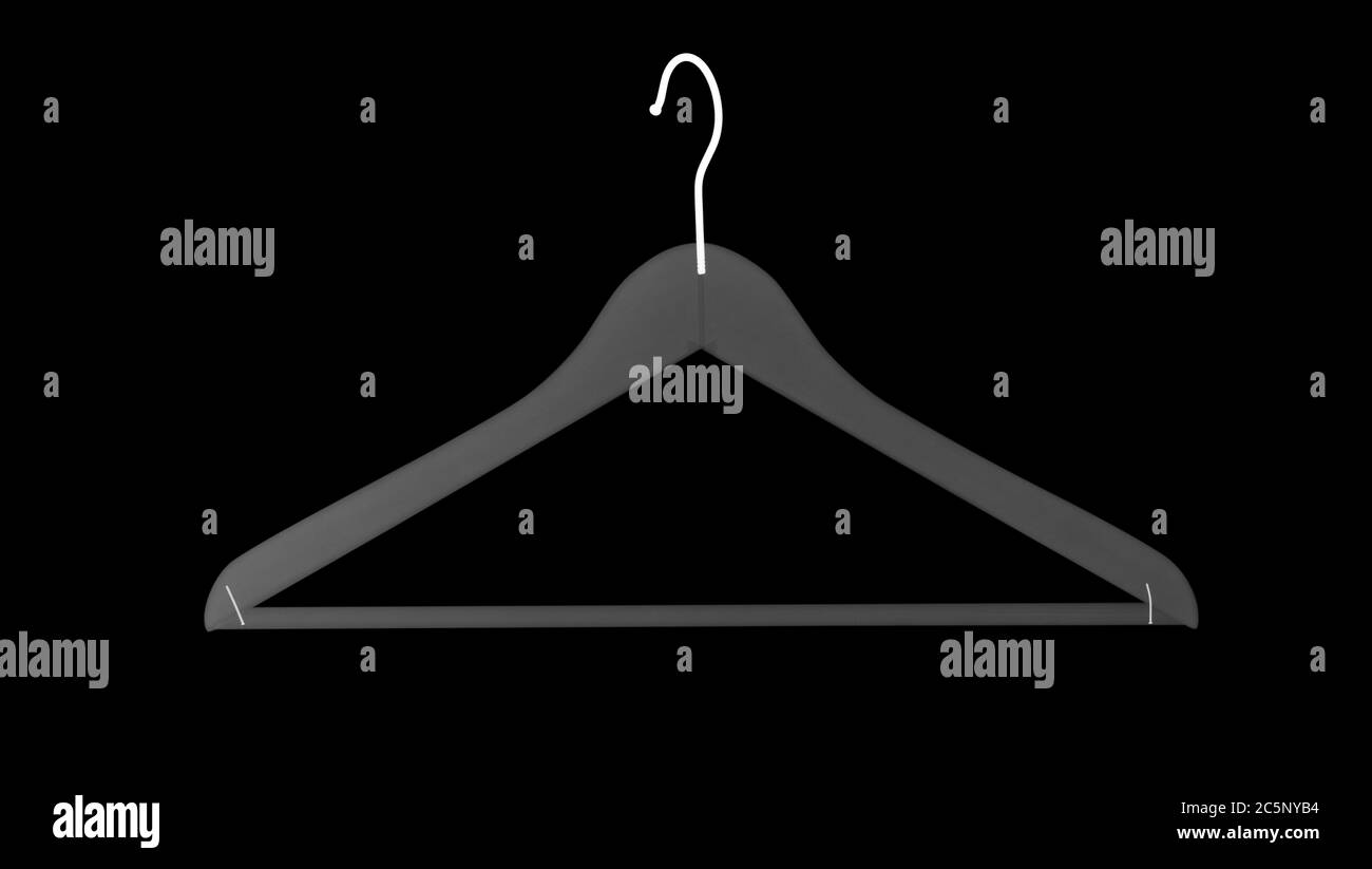 Cintre à vêtements, rayons X. Banque D'Images