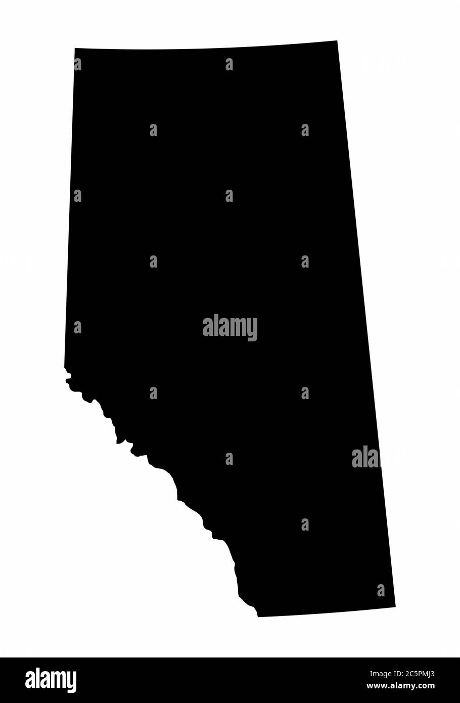 Carte silhouette sombre de la province de l'Alberta Illustration de Vecteur