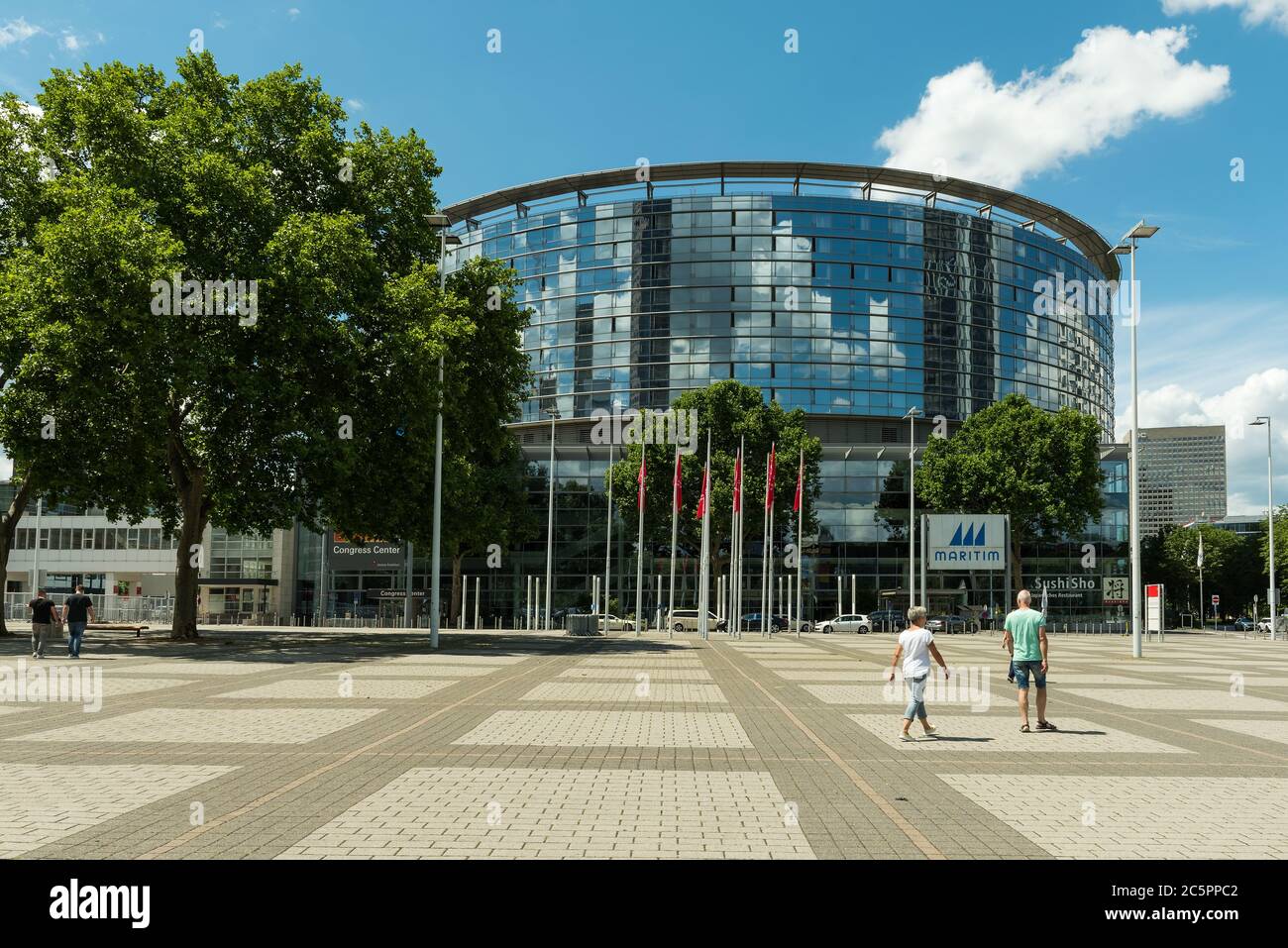 le centre des congrès messe (foire) francfort-sur-le-main, allemagne Banque D'Images