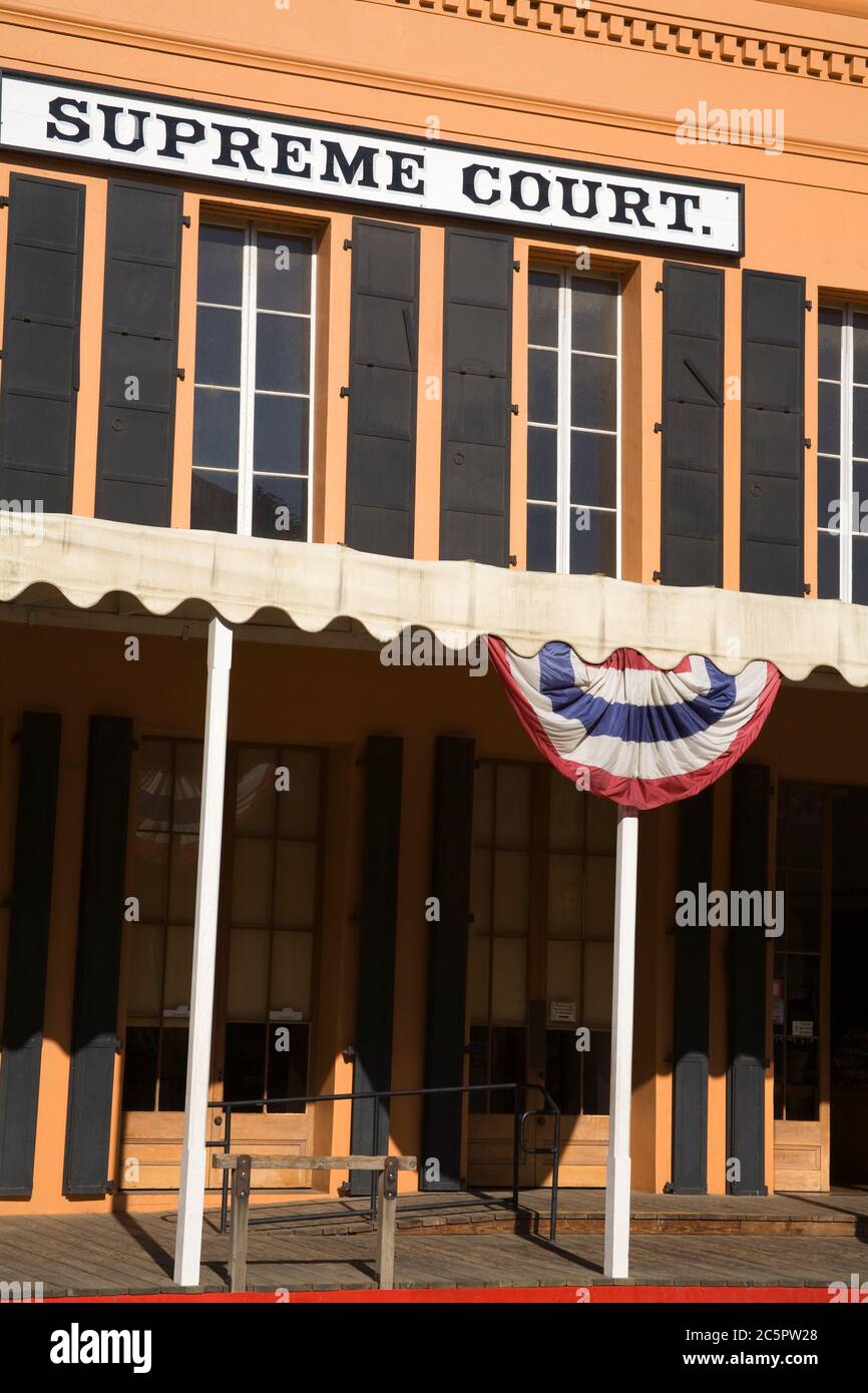 La Cour suprême, dans la vieille ville de Sacramento, Californie, USA Banque D'Images