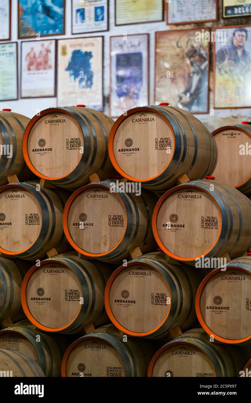 Delgado Winery, Montilla Moriles Wine, Puente Genil Town, province de Cordoue, Andalousie, Espagne, Europe Banque D'Images