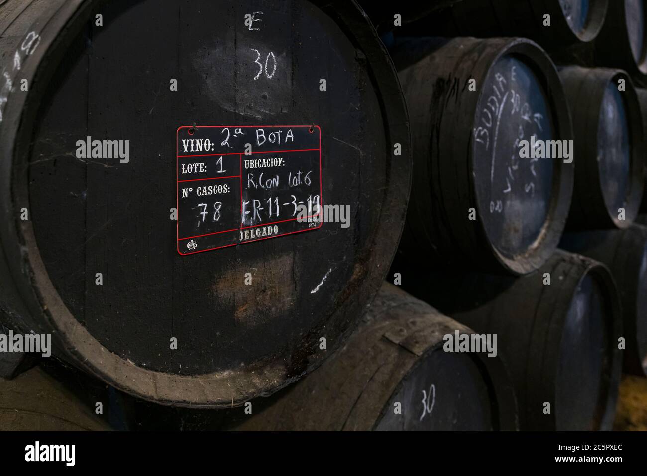 Delgado Winery, Montilla Moriles Wine, Puente Genil Town, province de Cordoue, Andalousie, Espagne, Europe Banque D'Images