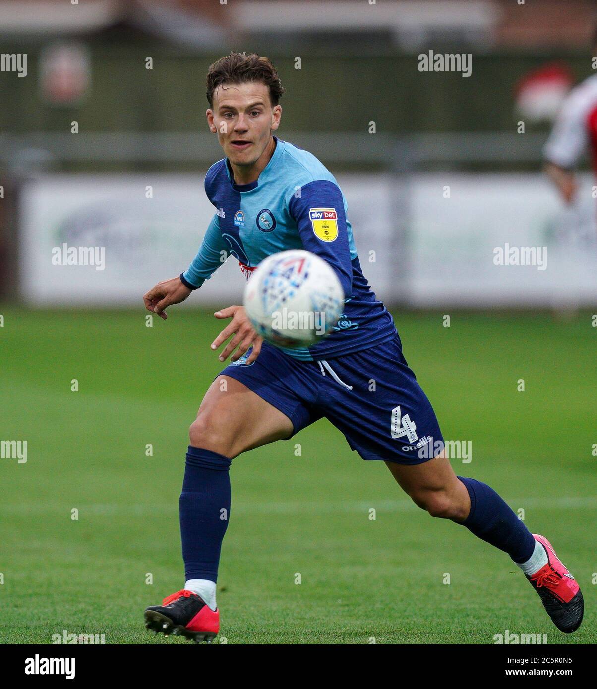 Fleetwood, Royaume-Uni. 03ème juillet 2020. Dominic gape de Wycombe Wanderers pendant le Sky Bet League 1 Jouez demi finale première partie de match entre Fleetwood Town et Wycombe Wanderers au Highbury Stadium, Fleetwood, Angleterre, le 3 juillet 2020. Photo d'Andy Rowland/Prime Media Images. Crédit : images Prime Media/Alamy Live News Banque D'Images