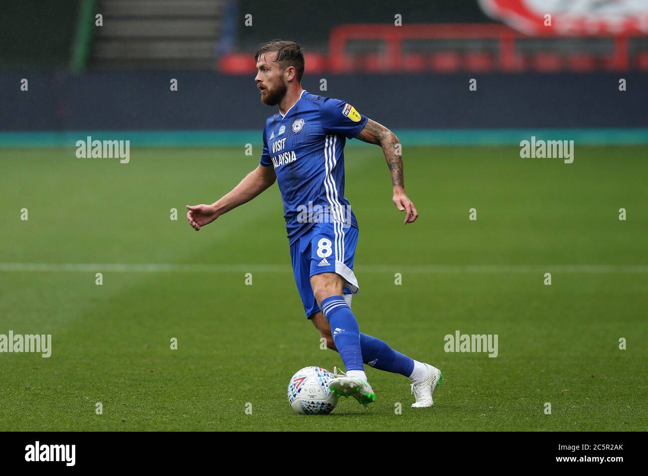 Bristol, Royaume-Uni. 04e juillet 2020. Joe Ralls de Cardiff City in action.EFL Skybet Championship Match, Bristol City / Cardiff City au stade Ashton Gate à Bristol le samedi 4 juillet 2020. Cette image ne peut être utilisée qu'à des fins éditoriales. Usage éditorial uniquement, licence requise pour un usage commercial. Aucune utilisation dans les Paris, les jeux ou les publications d'un seul club/ligue/joueur. photo par Andrew Orchard/Andrew Orchard sports Photography/Alamy Live News crédit: Andrew Orchard sports Photography/Alamy Live News Banque D'Images