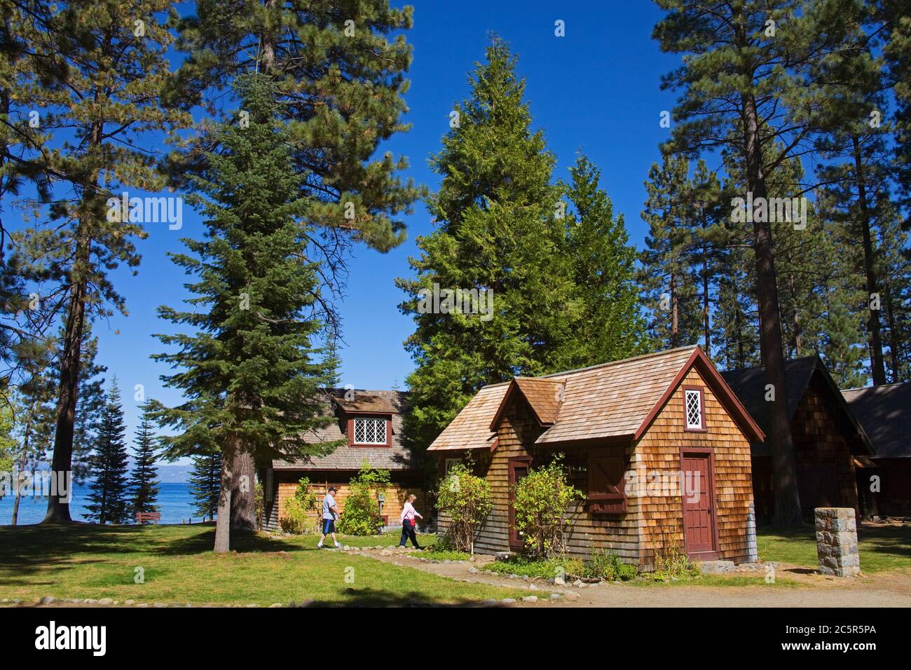 Cook's Quarters at the Pope Estate, site historique de Tallac, South Lake Tahoe, Californie, États-Unis (registre national des lieux historiques) Banque D'Images