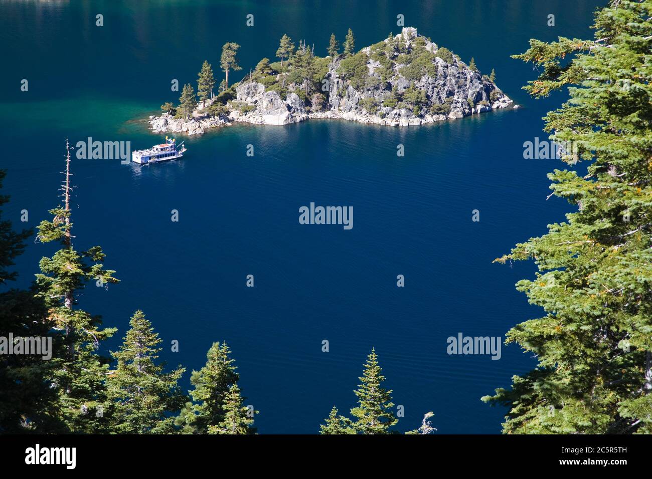 Fannette Island dans Emerald Bay State Park, Lake Tahoe, Californie, États-Unis Banque D'Images