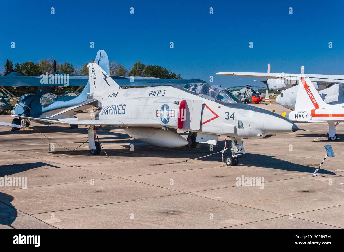 RF-4B Phantom II au Naval Air Museum à Pensacola, Floride - stade des Blue Angels. Banque D'Images