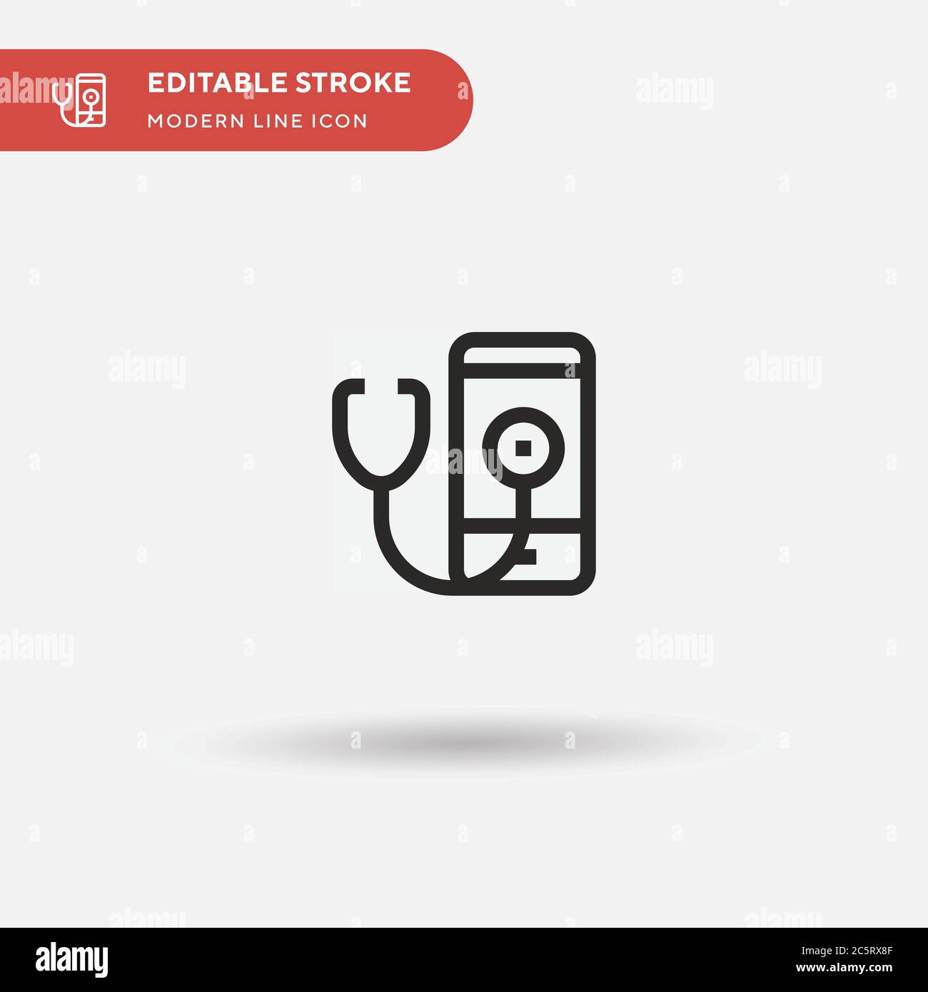 Diagnostic icône de vecteur simple. Modèle de conception de symbole d'illustration pour l'élément d'interface utilisateur Web mobile. Pictogramme moderne de couleur parfaite sur contour modifiable. Icônes de diagnostic pour votre projet d'entreprise Illustration de Vecteur