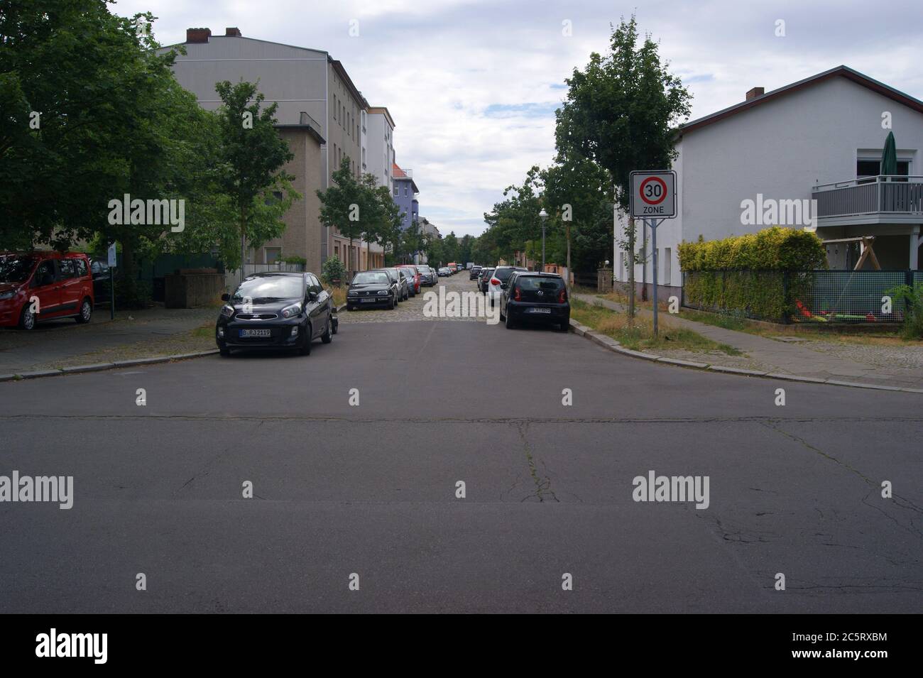 Aalienhofstraße à Berlin-Spandau. Banque D'Images