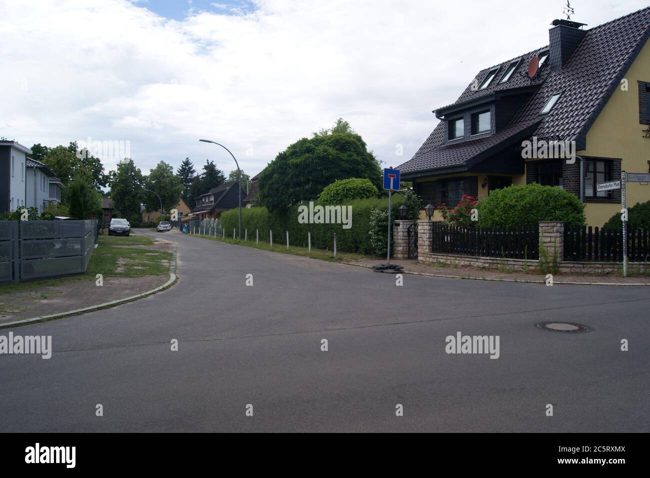Ebersdorfer Platz à Berlin-Spandau. Banque D'Images