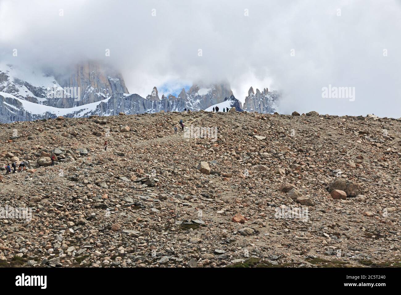 Trekking à Fitz Roy, El Chalten, Patagonie, Argentine Banque D'Images