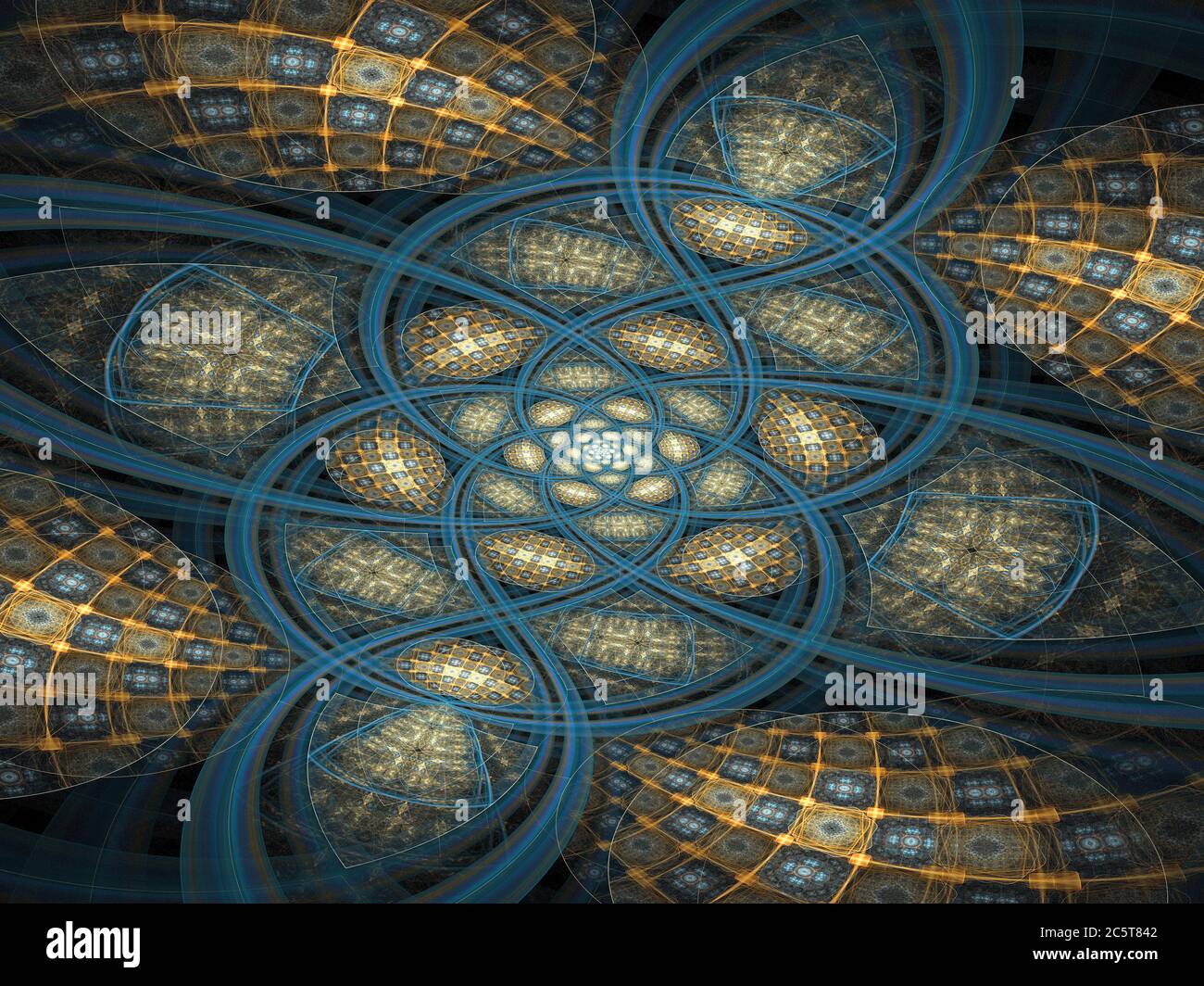 Conception symétrique Art fractale flamme Banque D'Images