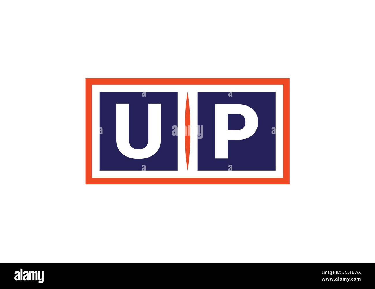 Modèle de scénario de logo U P initial pour la lettre du monogramme. LOGO LETTRE UP Illustration de Vecteur