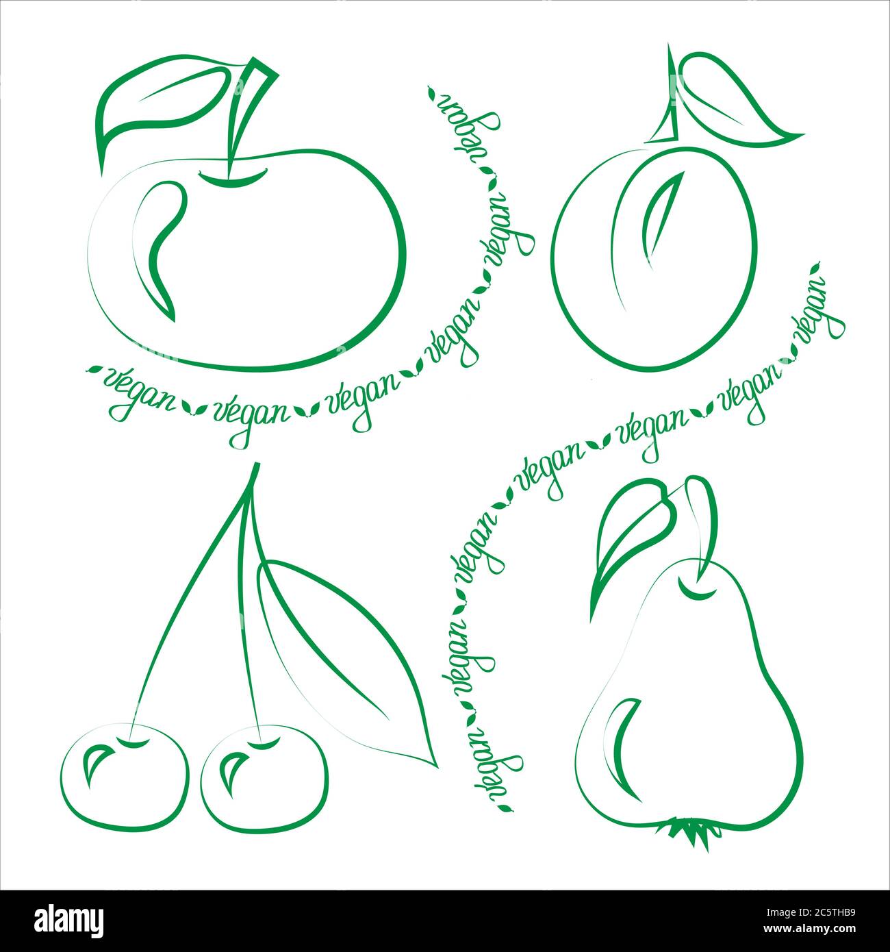 la nourriture végétalienne, un ensemble de légumes et de fruits dessinés pour la conception de matériel promotionnel, pour les cafés et les restaurants Illustration de Vecteur la nourriture végétalienne, un ensemble de légumes et de fruits dessinés pour la conception de matériel promotionnel, pour les cafés et les restaurants Illustration de Vecteur