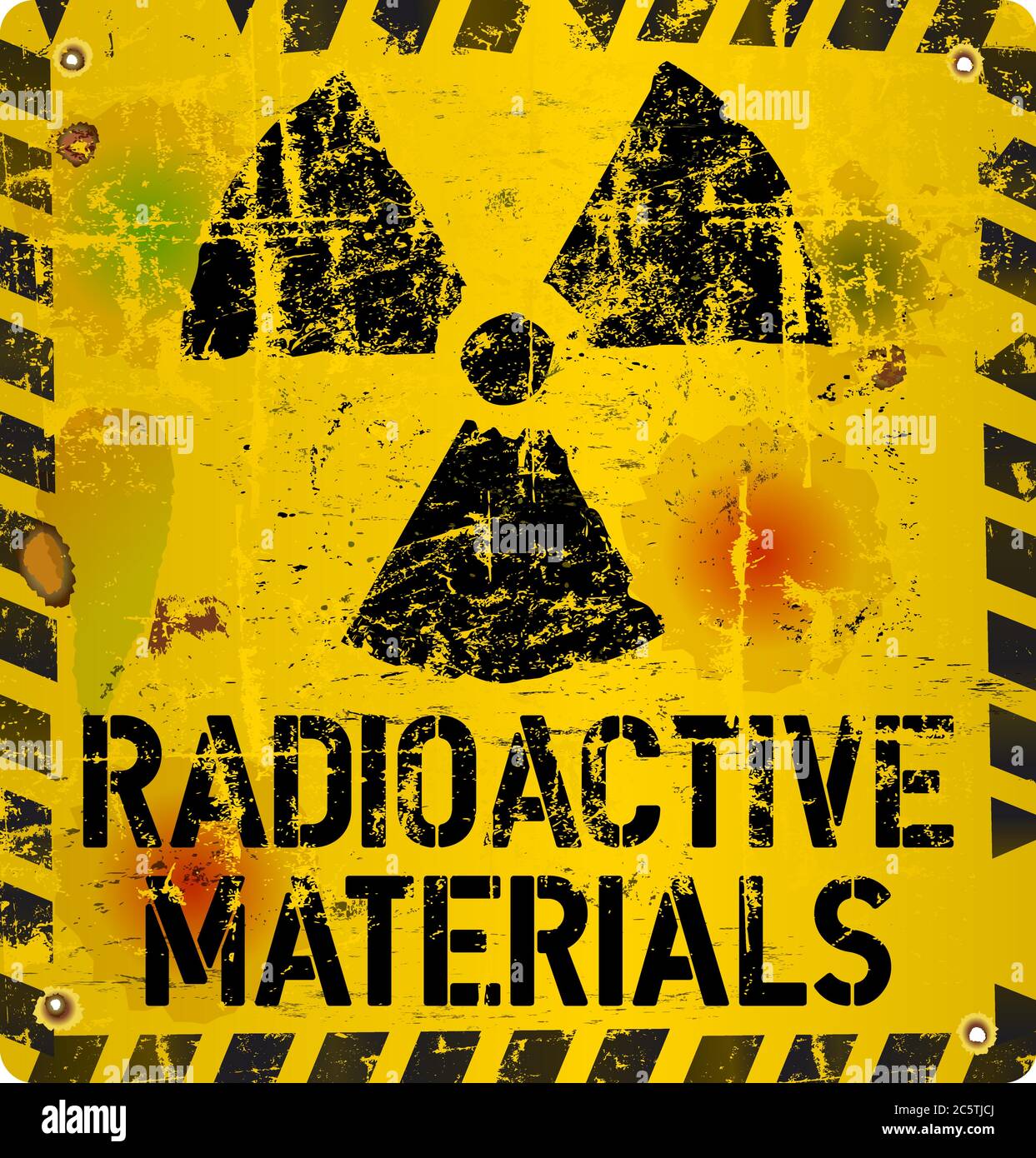avertissement relatif aux matières radioactives, illustration vectorielle Illustration de Vecteur