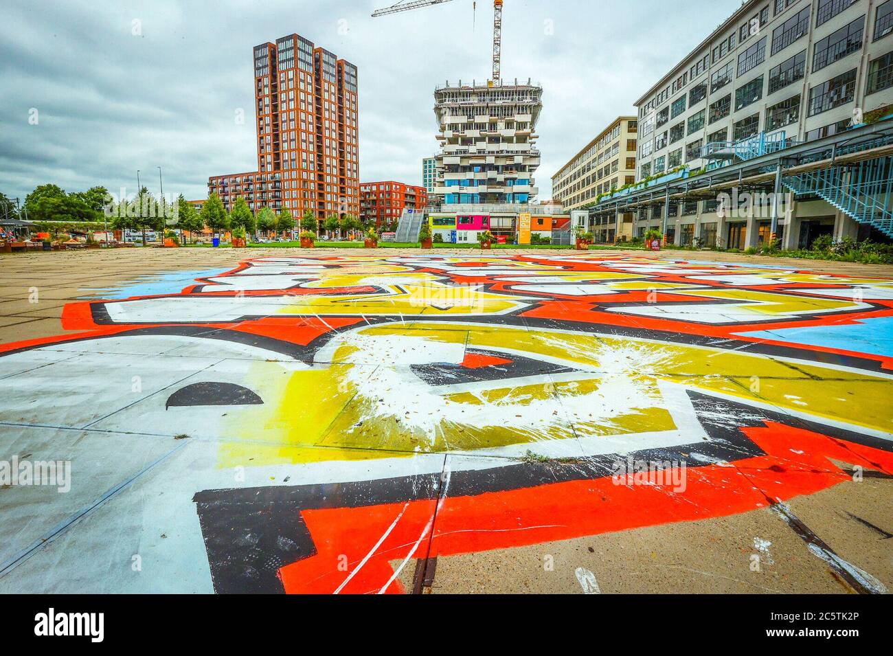 EINDHOVEN, 05-07-2020, dutchnews, Black Lives Matter Artwork Defacé Credit: Pro Shots/Alay Live News Banque D'Images