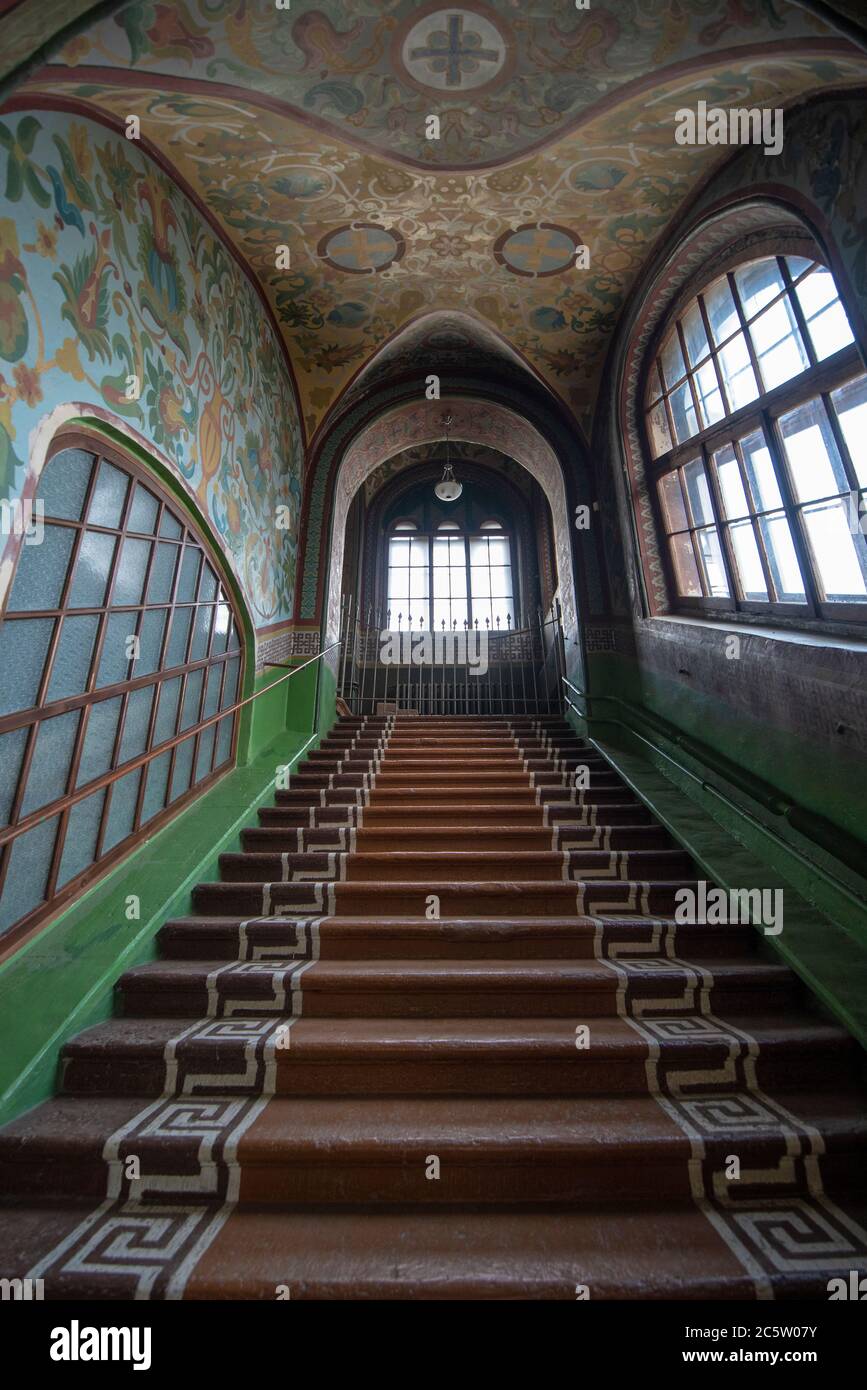 Peterhof, Saint-Pétersbourg, Russie. Intérieur de la Cathédrale des Saints Pierre et Paul. Église orthodoxe russe Banque D'Images