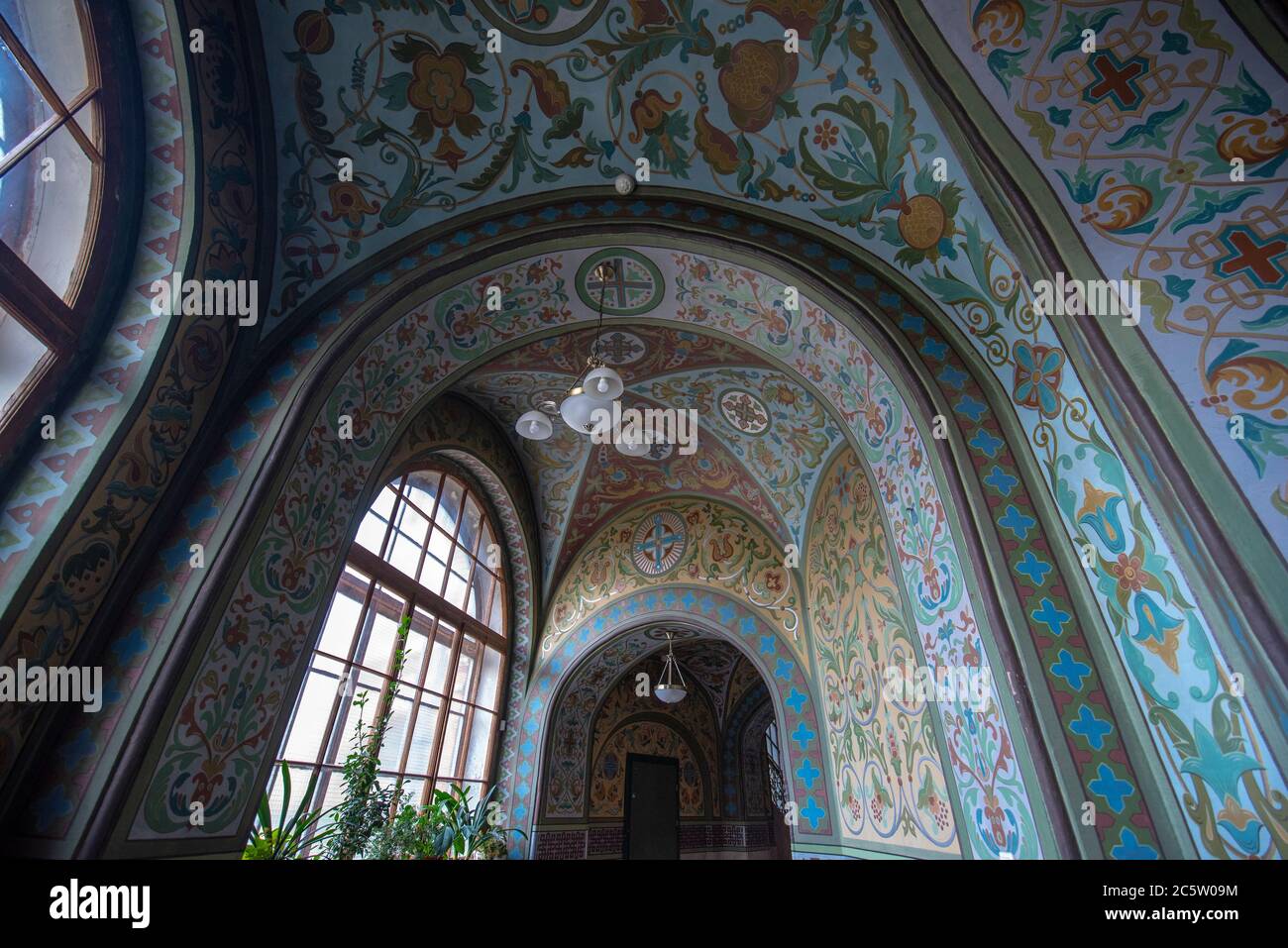 Peterhof, Saint-Pétersbourg, Russie. Intérieur de la Cathédrale des Saints Pierre et Paul. Église orthodoxe russe Banque D'Images