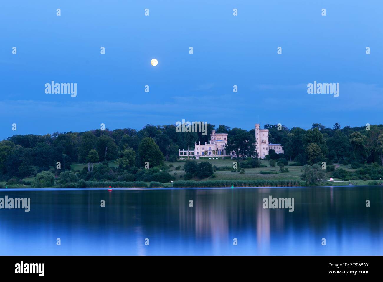 Château de Potsdam au clair de lune Banque D'Images