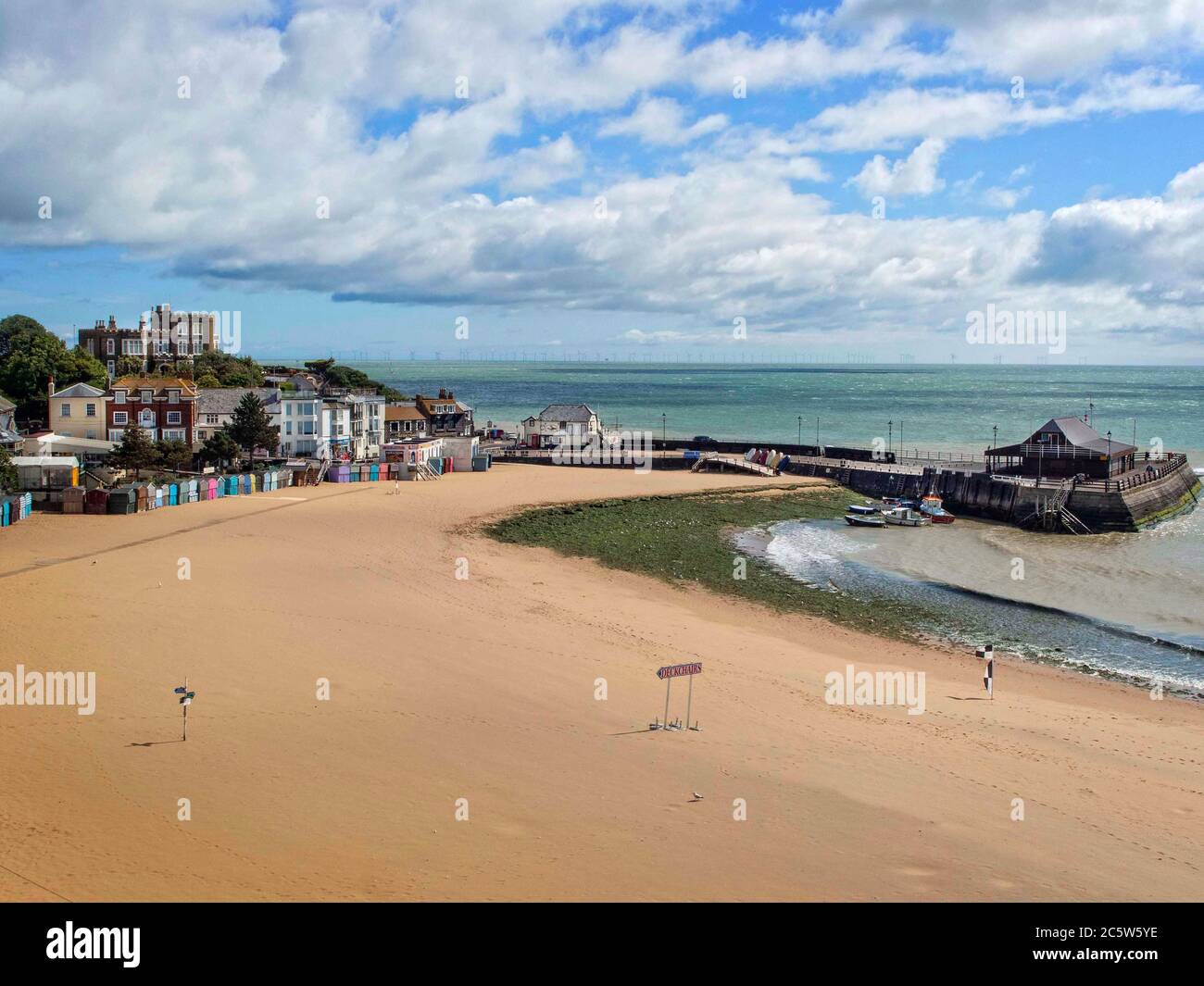 Broadlairs Viking Bay Beach sur le Super dimanche après Corona-virus LockDown 5/7/2020 Banque D'Images