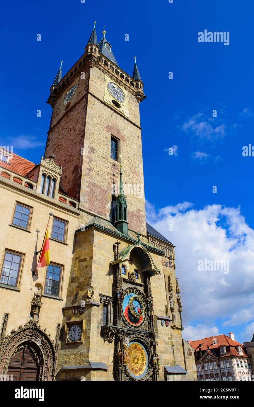 Tour astronomique de l'horloge sur la place de la Vieille ville à Prague, République tchèque Banque D'Images