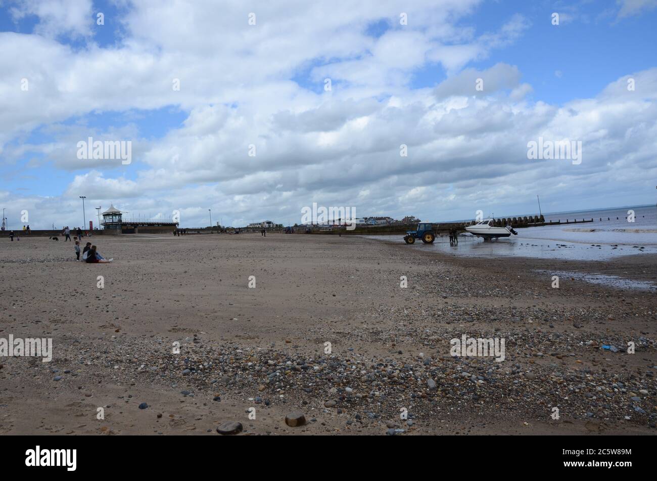 Plage de Hornsea, yorkshire Banque D'Images