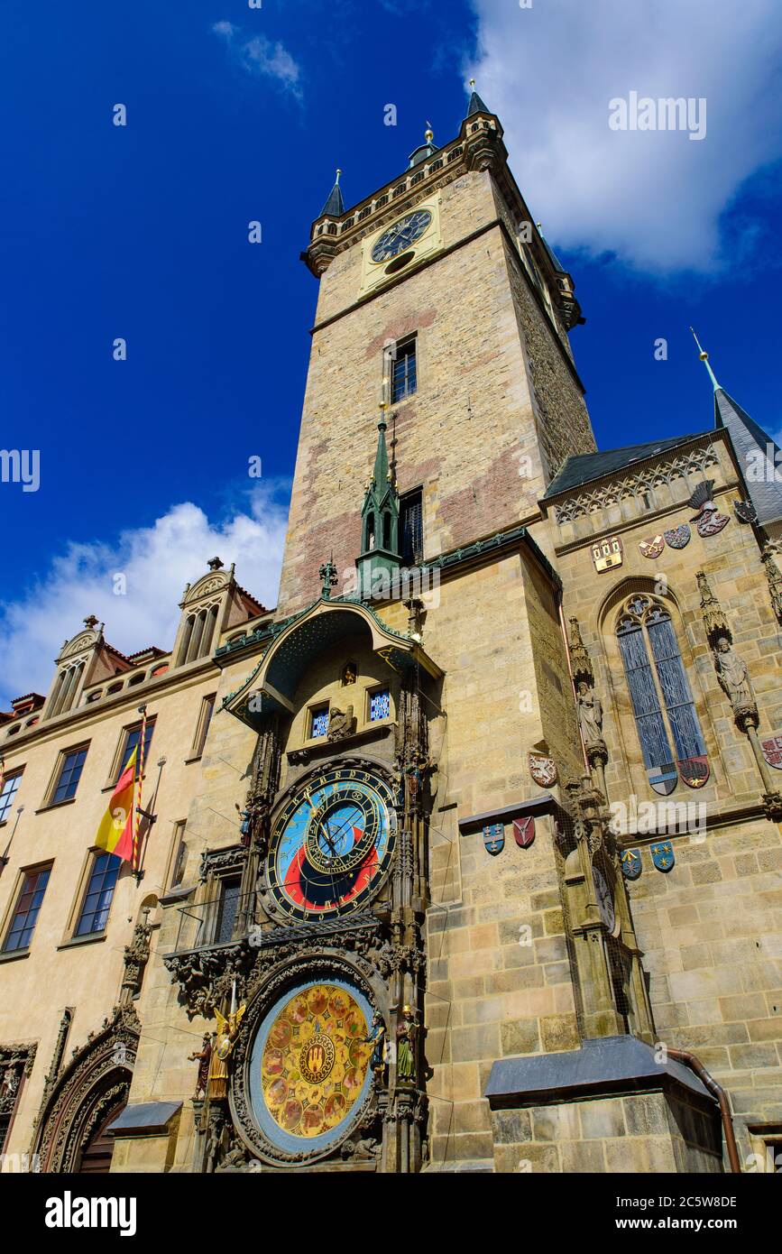 Tour astronomique de l'horloge sur la place de la Vieille ville à Prague, République tchèque Banque D'Images