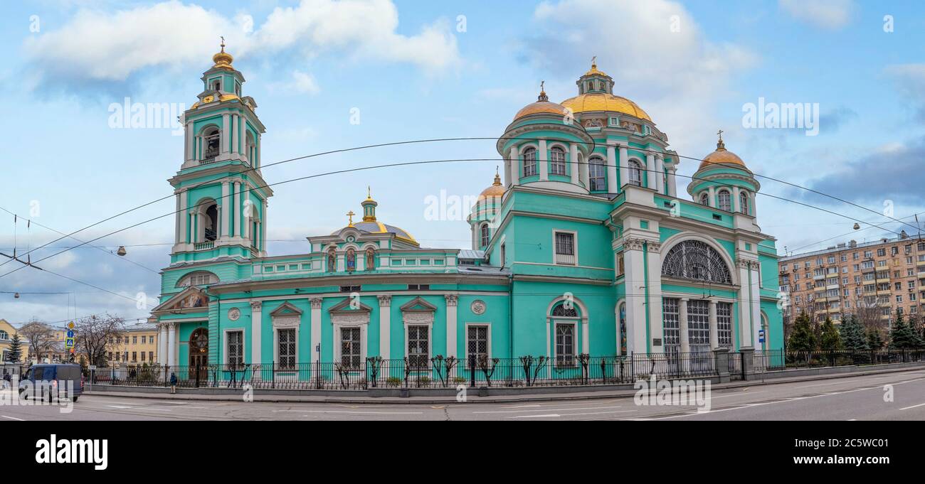 Moscou, Russie. La cathédrale Epiphany à Yelokhovo, dans la rue Spartakovskaya. Église vicariale des Patriarches de Moscou Banque D'Images